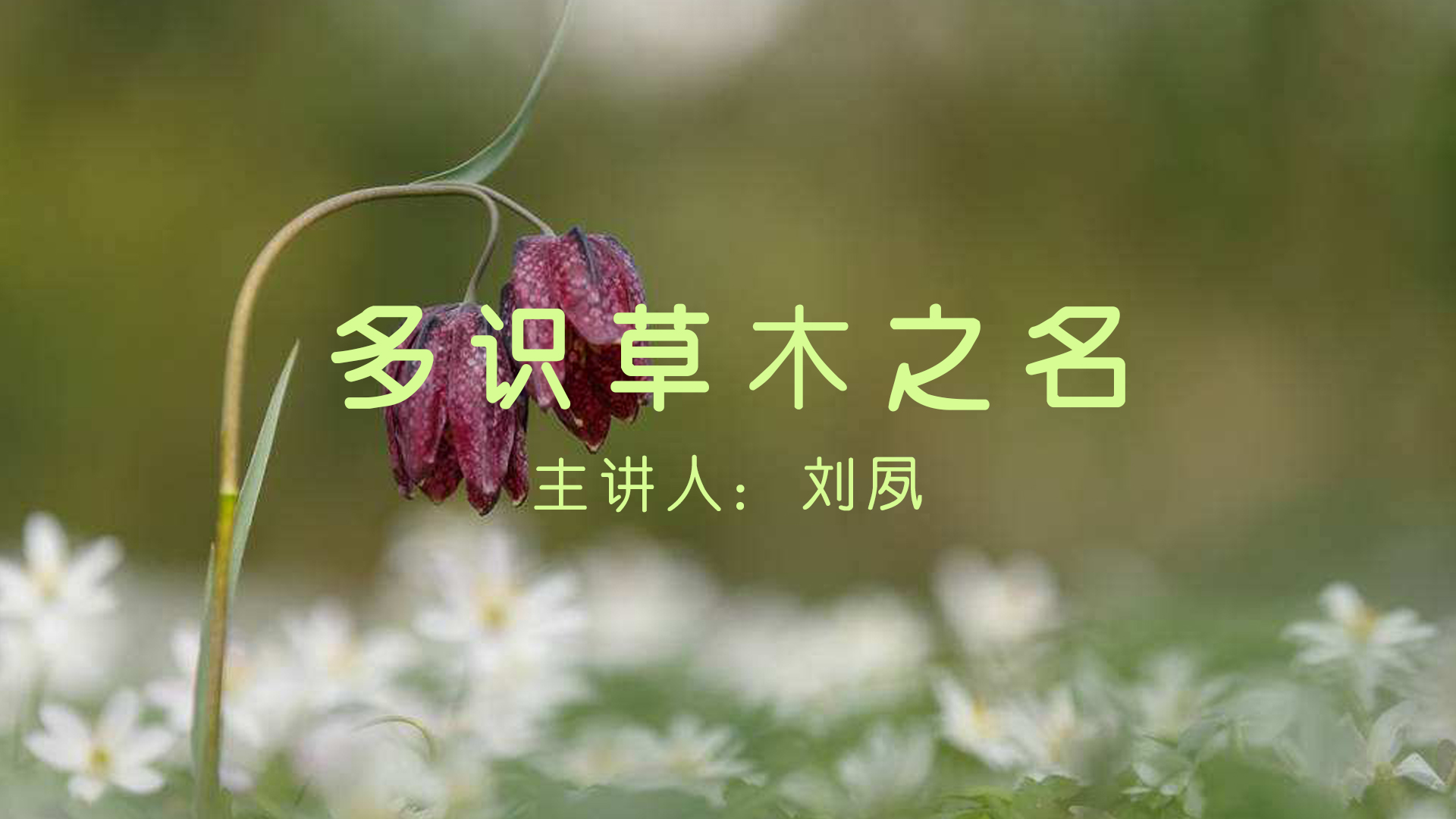《多识草木之名》