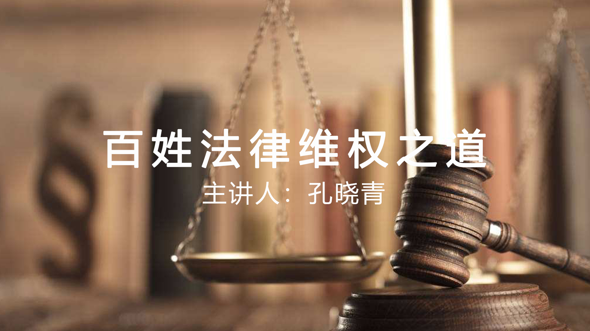 《百姓法律维权之道》